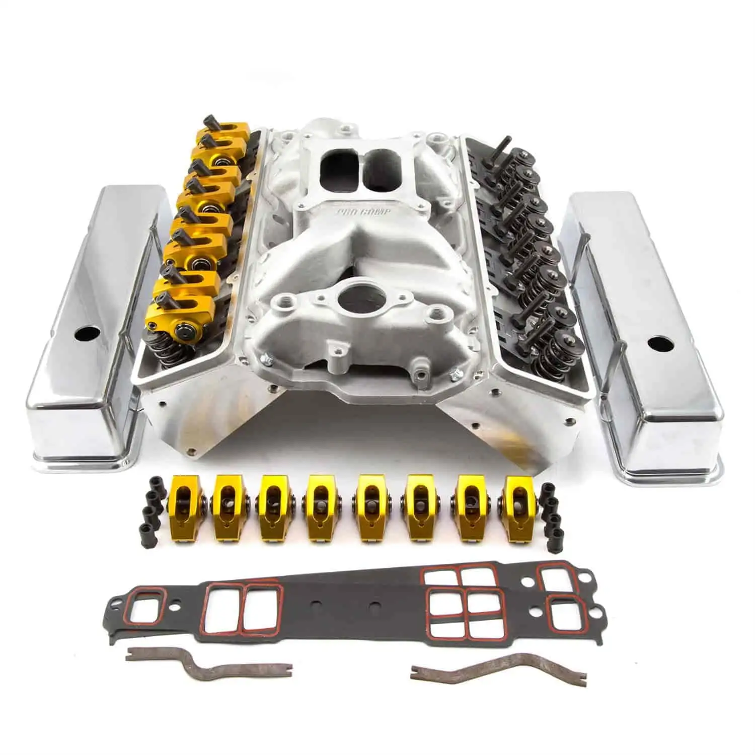 Speedmaster PCE435.1003 Fits Chevy SBC 350 Angle Plug Hyd Roller Cylinder Head Top End Engine Combo Kit - Image 2