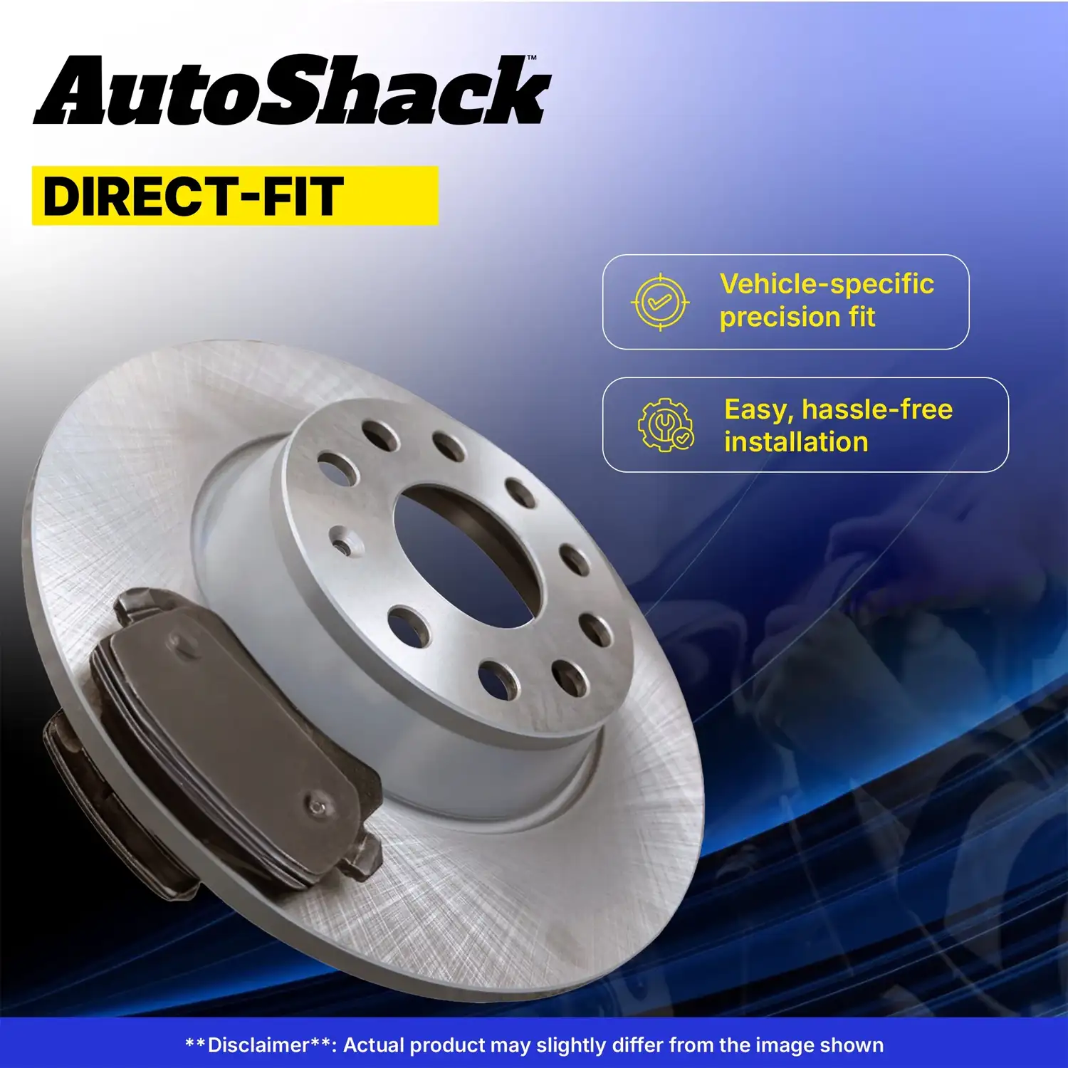 Autoshack Front Brake Set Spare Parts Chevrolet Brake Pad Disc Brake Rotor - Image 2